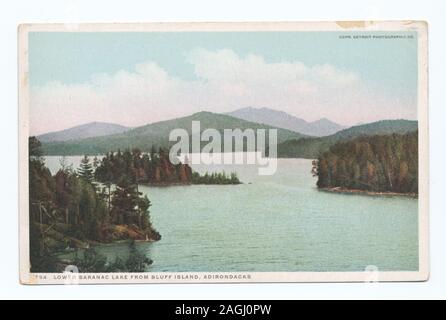 Untere Saranac Lake von Bluff Insel, Adirondacks; untere Saranac Lake von Bluff Insel, Adirondacks Stockfoto