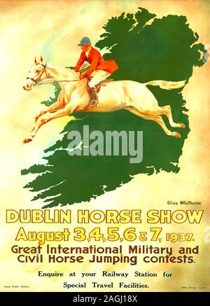 DUBLIN HORSE SHOW POSTER 1937 Stockfoto