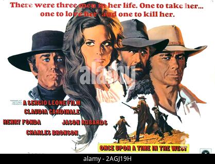 ONCE UPON A TIME IN THE WEST Poster für 1968 Paramount Pictures Film mit Henry Fonda, Claudia Cardinale, Jason Robards, Charles Bronson Stockfoto