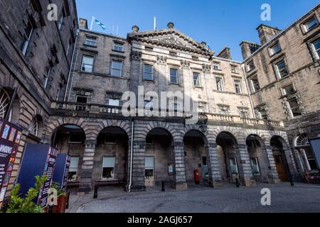 Nachricht von The Skies, Edinburgh City Chambers Stockfoto