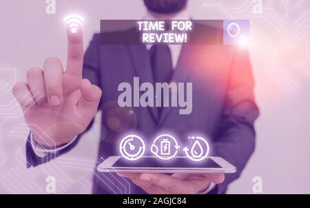 Schreiben Hinweis zu zeigen. Business Konzept für das formale Assessment von etwas mit Absicht zur Einführung ändern Stockfoto