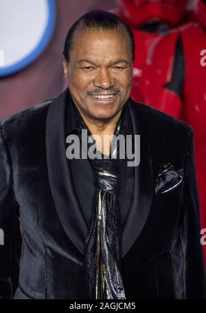 LONDON, ENGLAND - Dezember 18: Billy Dee Williams besucht die Europäische Premiere von 'Star Wars: Der Aufstieg der Skywalker" im Cineworld Leicester Square auf Stockfoto