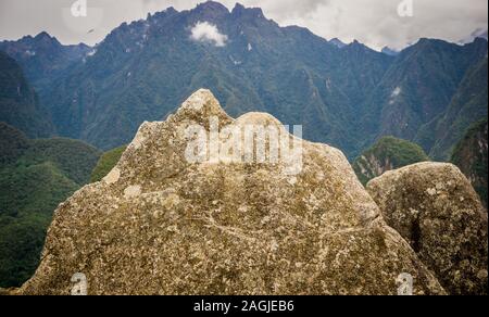 Heilige Rock, ein wichtiges Stück Inka-kultur, im Norden von Machu Picchu, Peru Stockfoto