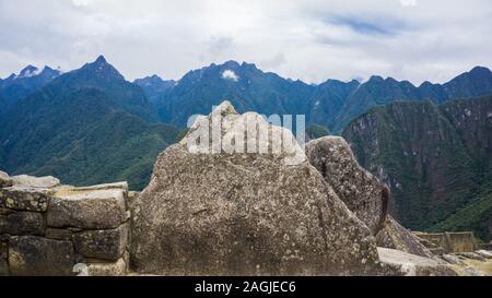 Heilige Rock, ein wichtiges Stück Inka-kultur, im Norden von Machu Picchu, Peru Stockfoto