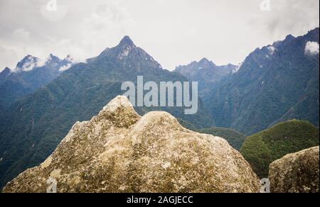 Heilige Rock, ein wichtiges Stück Inka-kultur, im Norden von Machu Picchu, Peru Stockfoto