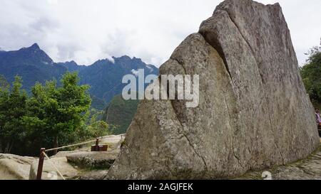 Heilige Rock, ein wichtiges Stück Inka-kultur, im Norden von Machu Picchu, Peru Stockfoto