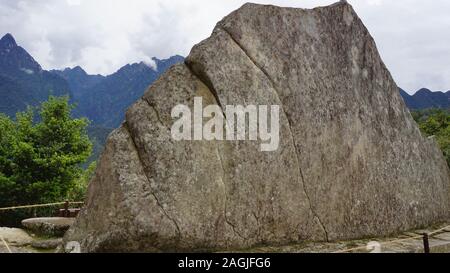 Heilige Rock, ein wichtiges Stück Inka-kultur, im Norden von Machu Picchu, Peru Stockfoto