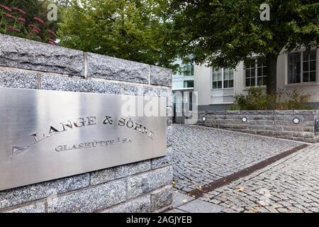 A. Lange & Sohne ist ein Uhrenhersteller in der Uhr Stadt Glashutte, Hersteller von Luxus Armbanduhren. Stockfoto