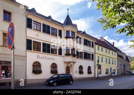 Rathaus der Stadt Glashütte im Sächsischen Erzgebirge Switzerland-Eastern Bezirk Stockfoto