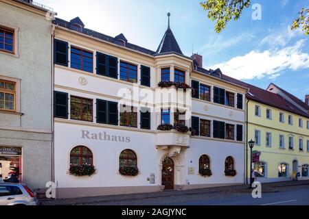 Rathaus der Stadt Glashütte im Sächsischen Erzgebirge Switzerland-Eastern Bezirk Stockfoto