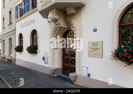 Rathaus der Stadt Glashütte im Sächsischen Erzgebirge Switzerland-Eastern Bezirk Stockfoto