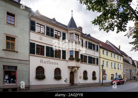 Rathaus der Stadt Glashütte im Sächsischen Erzgebirge Switzerland-Eastern Bezirk Stockfoto