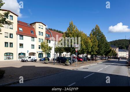 Das Stadtzentrum von Glashutte in der Muglitztal Stockfoto