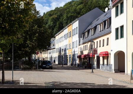 Das Stadtzentrum von Glashutte in der Muglitztal Stockfoto