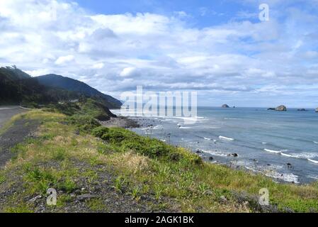 Blick auf die Küste von Oregon Highway 101. Stockfoto