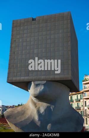 La Tête au Carre de Sosno in Nizza, Frankreich. Stockfoto