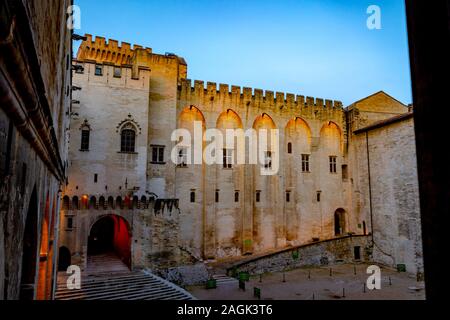 Palais des Papes in Avignon, Frankreich. Stockfoto