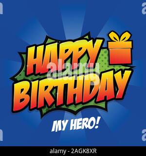 Geburtstag Comic Text. Isolierte Vector Illustration Stock Vektor
