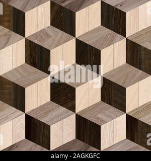 Abstract home dekorative Holz- Wand und Boden design Hintergrund, 3D-Form Holz- Hintergrund Stockfoto