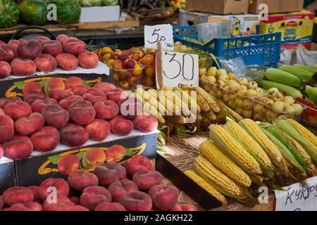 Zentralmarkt Kaliningrad, zentralny Rynok, ehemals Quartier des Königsberger Kürrassierregiments, Kaliningrad, ehemaliges Königsberg, Oblast Kalinin Stockfoto