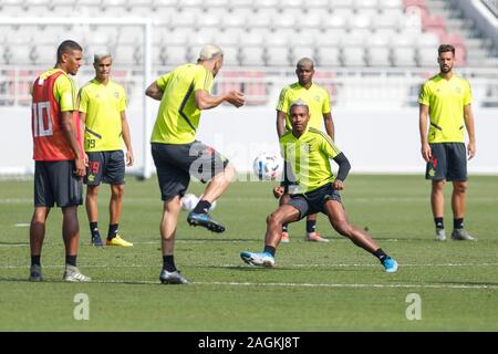 Vitinho während des letzten Flamengo Training vor dem Finale der FIFA Club Weltmeisterschaft gegen Liverpool in Doha, Katar. Dieses Training fand in Al Duhail SC in Doha, Katar am 20. Dez 2019. Stockfoto