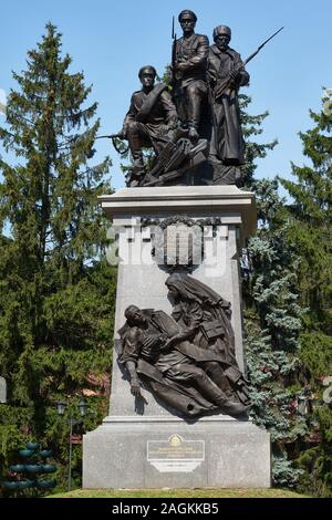 Denkmal für die russischen Soldaten im Ersten Weltkrieg, die Denkmal für die Helden im Ersten Weltkrieg, von Salavat Schtscherbakov, Kaliningrad Stockfoto