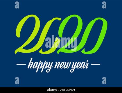 Frohes Neues Jahr 2020 Stock Vektor