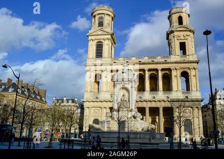 Place Saint-Sulpice, Paris Stockfoto