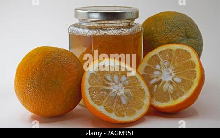 Hausgemachte Sevilla Orangenmarmelade Stockfoto