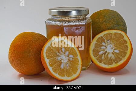Hausgemachte Sevilla Orangenmarmelade Stockfoto