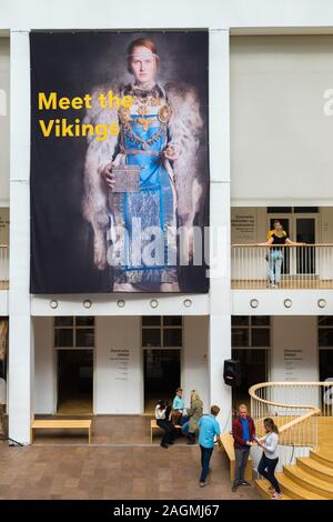 Kopenhagener Nationalmuseum, Blick auf einen Abschnitt des Atriums und der nationalmuseet (Nationalmuseum) von Dänemark, Kopenhagen. Stockfoto