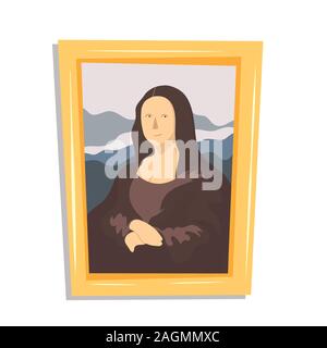 Mona Lisa Bild Stock Vektor