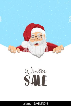 Weihnachten Santa Claus Poster Stock Vektor
