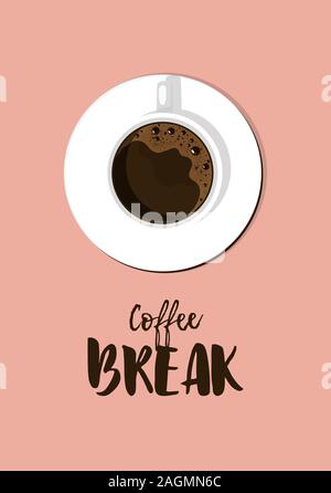 Poster mit Kaffee und Plätzchen Stock Vektor