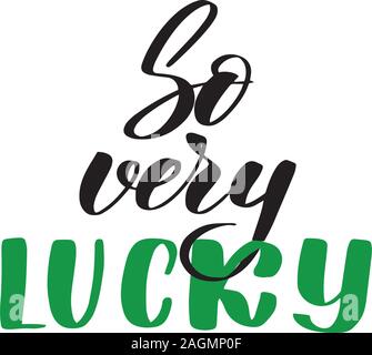 Plakat für St. Patricks Day - schriftzug Grußkarte. Stock Vektor