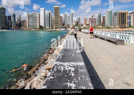 Szenen von der Küste der Stadt Fortaleza, Hauptstadt des Staates Ceara, im Nordosten Brasiliens Stockfoto