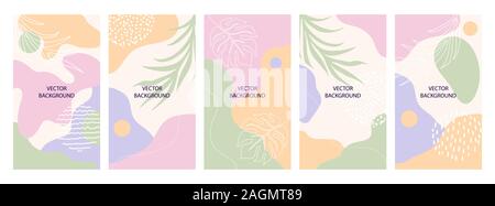 Geschichten Vorlagen für soziale Medien Stock Vektor