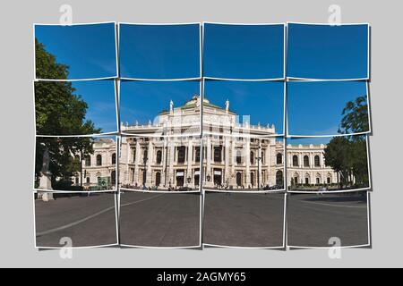 Das Burgtheater in Wien ist eine österreichische Bundesregierung Theater. Es gilt als eines der größten Stadien in Europa, Wien, Österreich, Europa Stockfoto