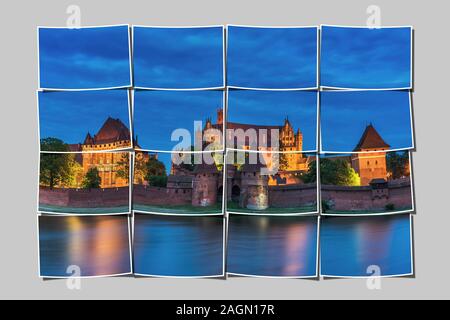 Das Schloss des Deutschen Ordens in Marienburg, Pommern, Polen, Europa Stockfoto