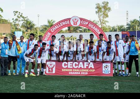 Kampala, Uganda. 19 Dez 2019. Runner's up in Eritrea. Uganda v Eritrea, endgültige CECAFA Senior Challenge Cup 2019. Star mal Stadion am Lugogo. Uganda weiter mit 3-0 gewinnen, und behaupten Ihre 15 CECAFA Titel (aber nur die zweite, wo Sie so ohne Spiele im Turnier getan haben). Credit: XtraTimeSports (Darren McKinstry)/Alamy. Stockfoto