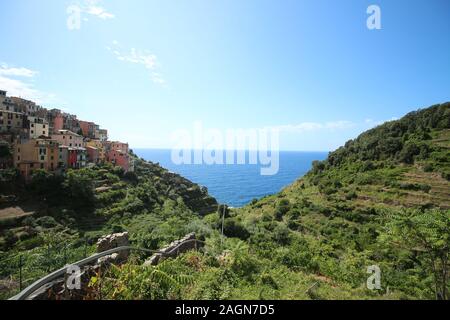 Dorf von Corniglia in Cinque Terre, Italien Stockfoto