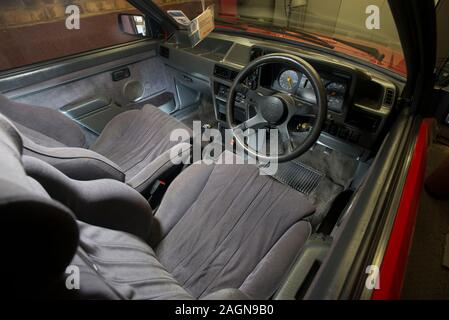 1983 Mark 3 Ford Escort RS1600i Fahrzeug mit Heißluke im Retro-Design Stockfoto