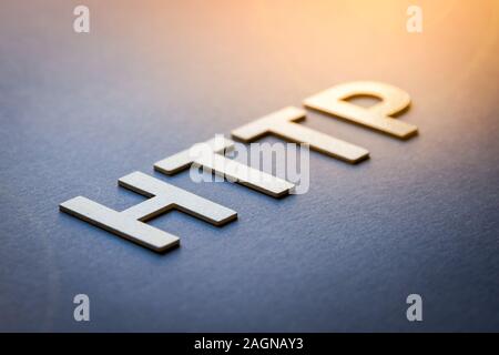 Wort http mit weißen festen Buchstaben auf einem Brett geschrieben Stockfoto