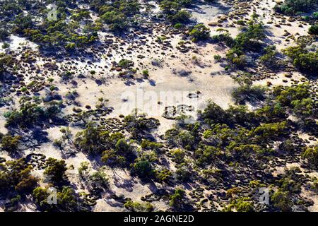 Australien, Luftaufnahme über Mungo Nationalpark in New South Wales Stockfoto