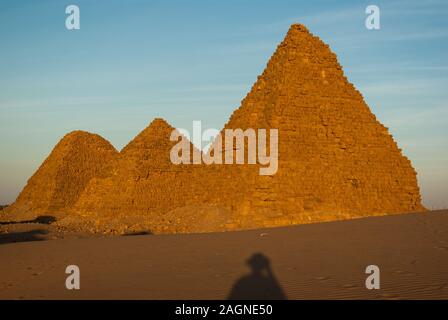 Pyramiden, Royal Necropoiis, Nuri in der Nähe von Karima, nördlichen Sudan Stockfoto