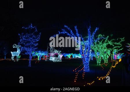 Weihnachtsbeleuchtung im Detroit Zoo 11/24/2017 Stockfoto