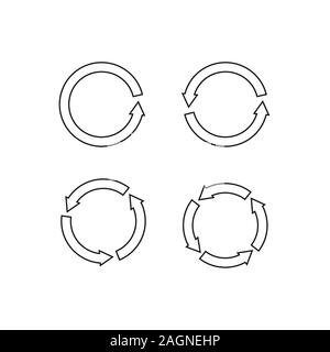 Pfeile aktualisieren, Recycling Symbol. Vector Illustration, flache Bauweise Stock Vektor