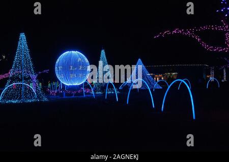 Weihnachtsbeleuchtung im Detroit Zoo 11/24/2017 Stockfoto