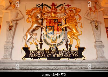 Iacobvs primvs britanniae in der Königliche Palast, das Schloss Edinburgh auf Castle Rock, Edinburgh Stockfoto