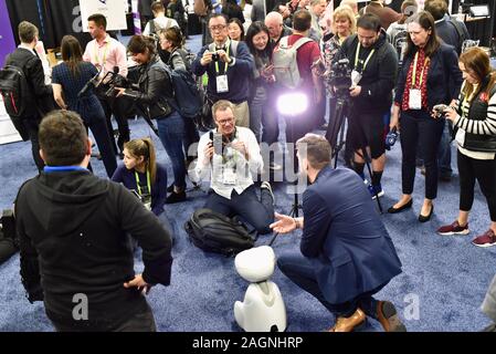 Buddy Personal Assistant Roboter von Blue Frog Robotics präsentiert auf der CES vorgestellt Event auf der CES, Consumer Electronics Show, Las Vegas, Nevada, USA Stockfoto